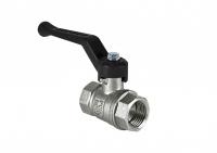 Кран шаровой латунный DeltaPro для ВОДЫ   1/2" ВР/ВР рычаг, НИКЕЛИР-Й VALFEX 11Б27фт1М (100/25)